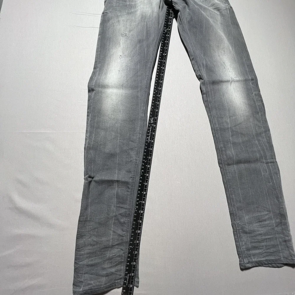G-Star‎ RAW Defend Super Slim Jeans Mens 30x35 Gray Distressed Denim Button Fly